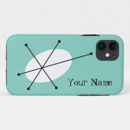 Capas de iphone 'Seu nome' Azul Dazzle