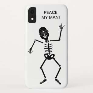 Capas de iphone, símbolo de paz de esqueleto da