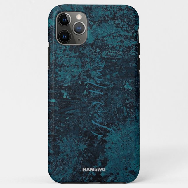 capas de iphone Splatter de aparência Aqua Teal HA (Verso)