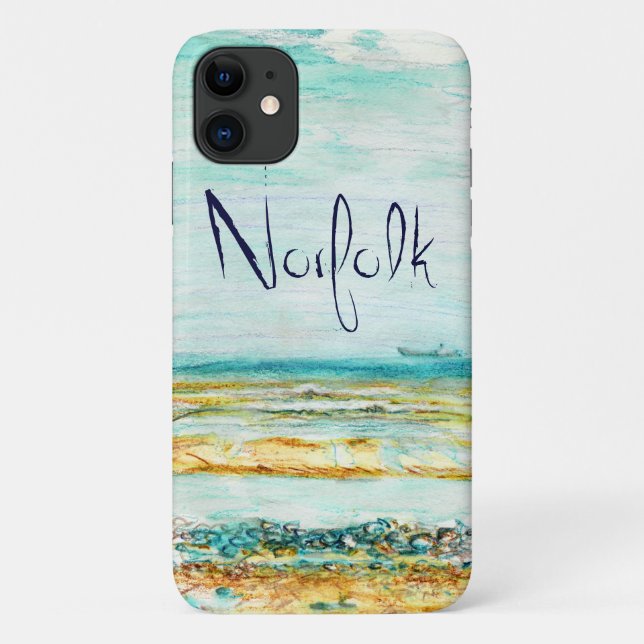Capas de iphone telefônica de Norfolk Beach (Verso)