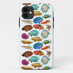 Capas de iphone tropicais coloridas dos peixes do