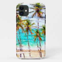 Capas de iphone tropicais do costume do oceano da