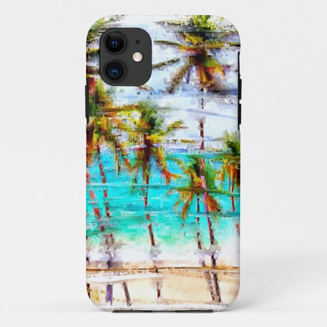 Capas de iphone tropicais do costume do oceano da (Verso)