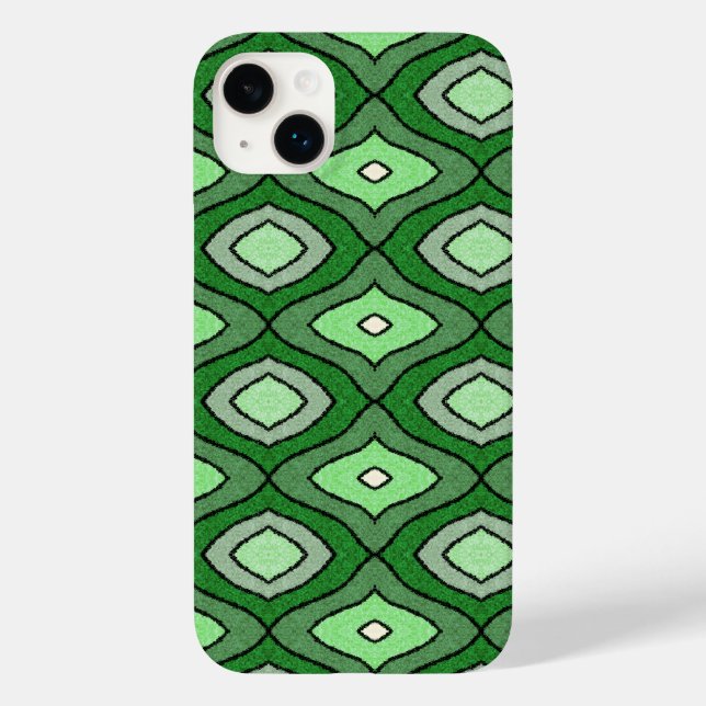 Capas de iphone verde abstraída de gabinete (Verso)