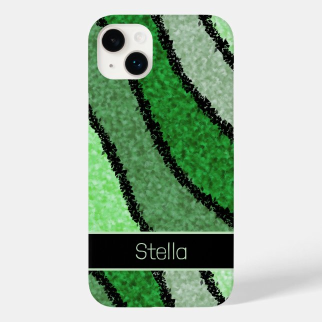 Capas de iphone verde abstraída de gabinete (Verso)