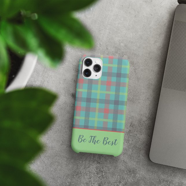 Capas de iphone verde-amarela de Tartan (Tartan green-yellow iPhone Case
)