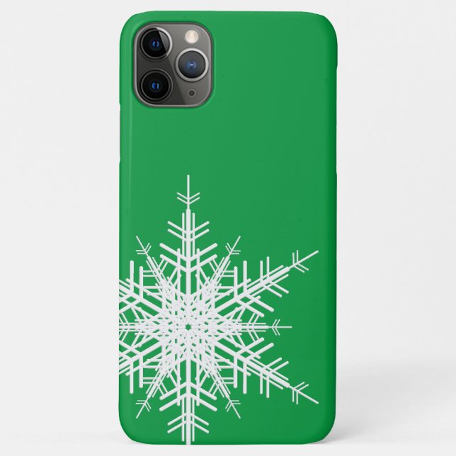 Capas de iphone verde em floco de neve (Verso)