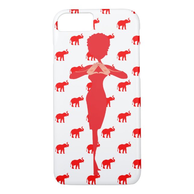Capas de iphone vermelhas do elefante (Verso)