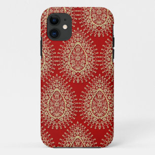 Capas de iphone vermelhas e Dourados asiáticas da