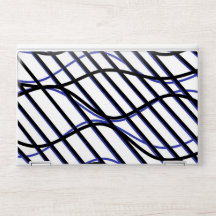 Capas de Pele de Laptop Azul Branco Preto Para Lap