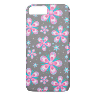 capas de telefone coloridas com flores e estrelas