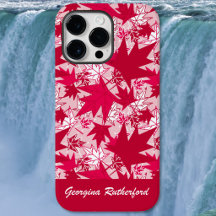 Capas de telefone com Folhas de Bordo em Fundo Ros