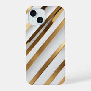 Capas de telefone com listras douradas para Apple