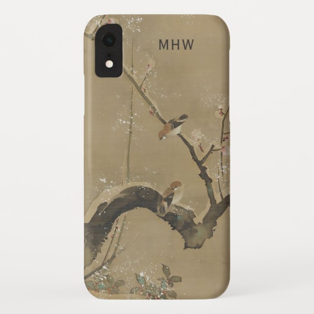 Capas de telefone com monograma personalizado de A (Verso)