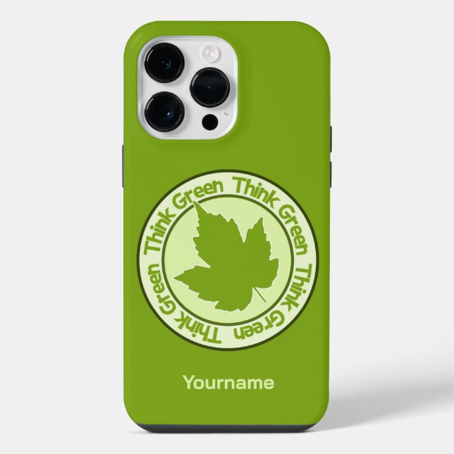 Capas de telefone com nome personalizado THINK GRE (Verso)
