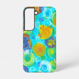 Capas de telefone com sapos arco-íris coloridos