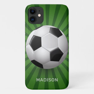 Capas de telefone de Bola de Futebol de Nome Perso