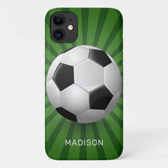 Capas de telefone de Bola de Futebol de Nome Perso (Verso)