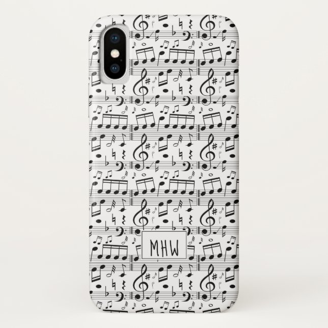 Capas de telefone de monograma personalizadas de p (Verso)