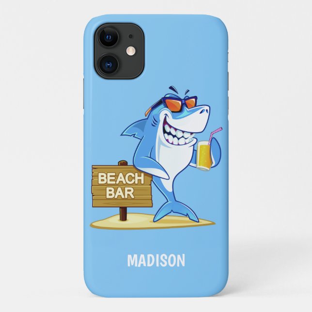 Capas de telefone de nome personalizado de Shark e (Verso)