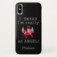 Capas de telefone de nome personalizado do Angel