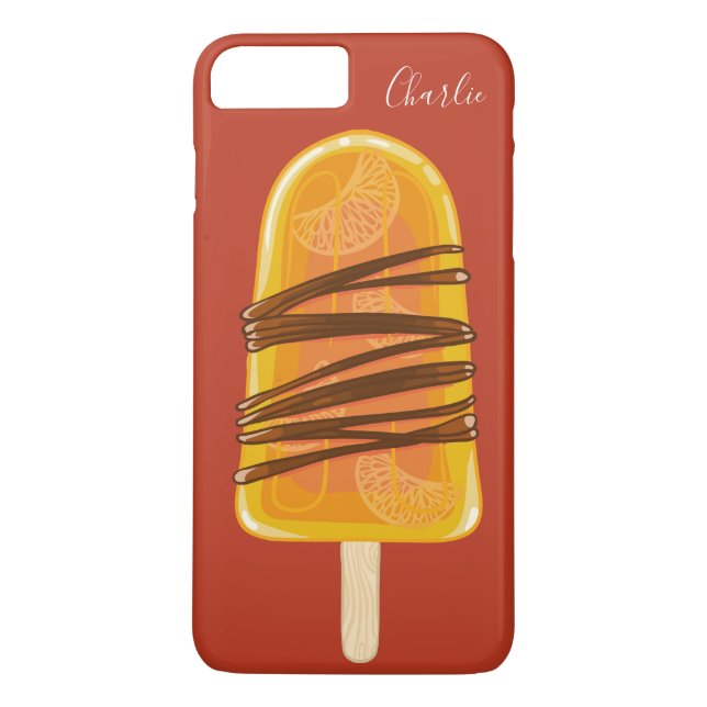 Capas de telefone de nome personalizado do picolé  (Verso)