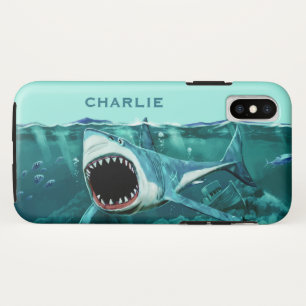 Capas de telefone de nome personalizado do Shark A