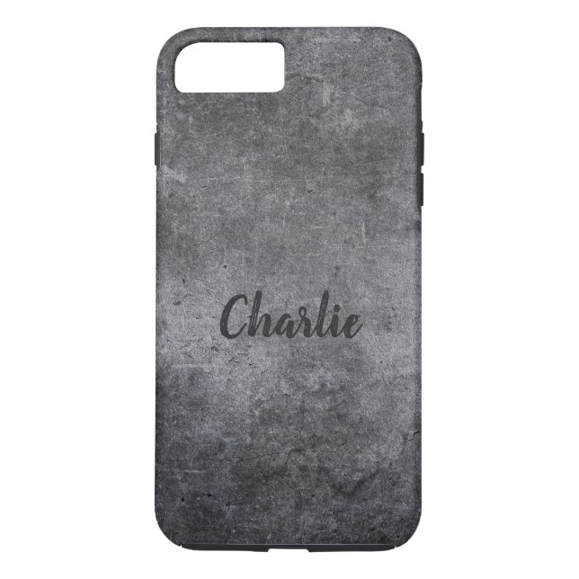 Capas de telefone de nome personalizado Faux Metal (Verso)