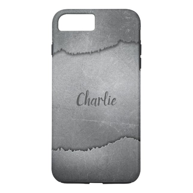 Capas de telefone de nomes personalizados do Faux  (Verso)