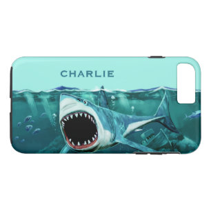 capas de telefone de nomes personalizados do Shark