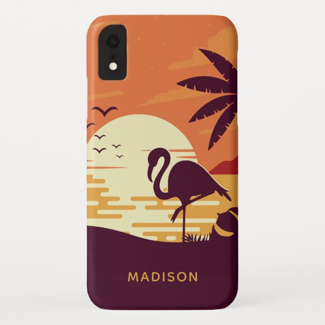 Capas de telefone de nomes personalizados Tropical (Verso)