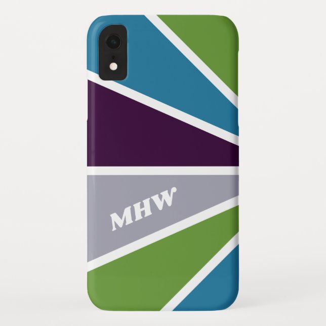 Capas de telefone personalizadas de monograma de R (Verso)