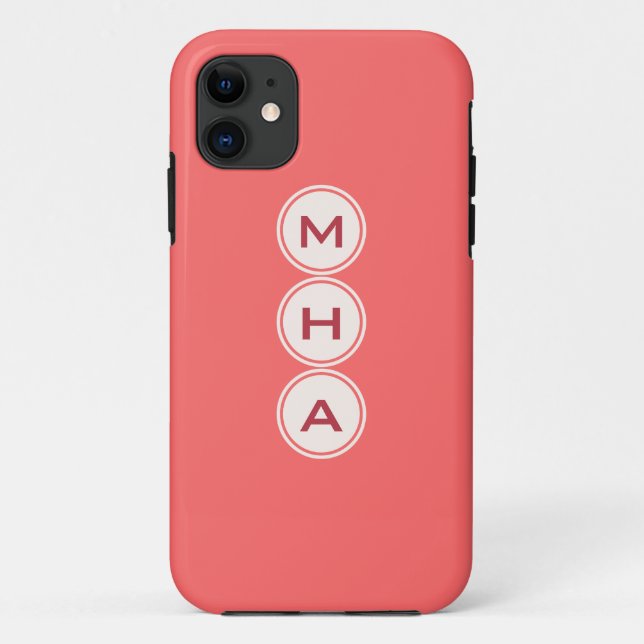 Capas de telefone personalizadas de monograma e co (Verso)