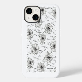 Capas para iPhone 14 com desenho de flor de margar