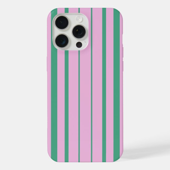 Capas para iPhone 15 Pro Max com Listras Verdes e  (Verso)
