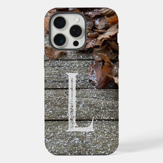 Capas para iPhone / iPad Folhas de Outono com neve (Verso)