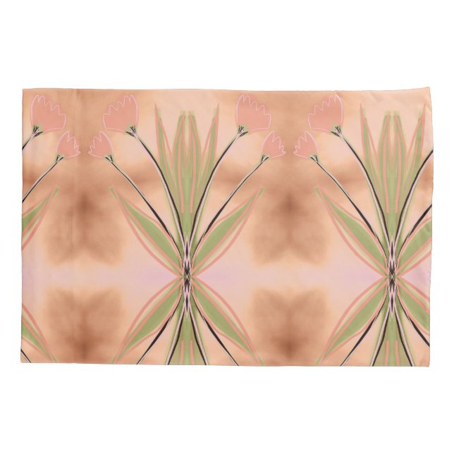 Capas travesseiros em coral rosa e verde (Verso)