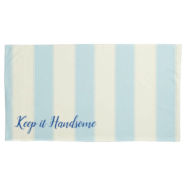 Capas travesseiros Mantenham-no bonito, bege, faix (Frente)