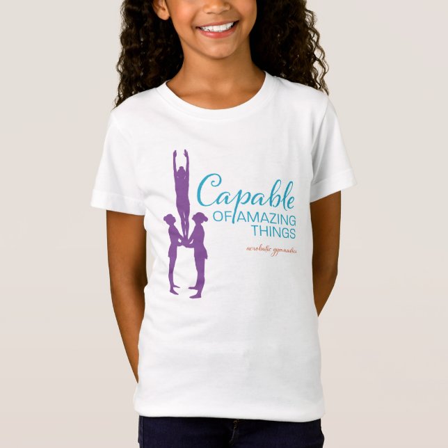 Capaz de surpreender o t-shirt do acro das meninas (Frente)