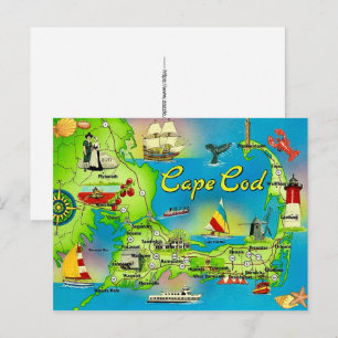 Cape Cod Cartão Postal Ilustrado