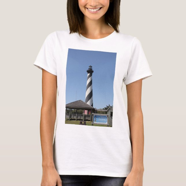 Cape Hatteras Lighthouse, foto do NC sobre camisa (Frente)