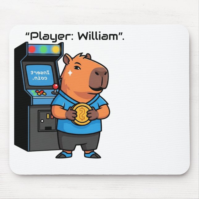 Capibara Arcade Gamer Mousepad (Frente)