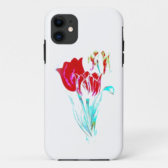 capinha de apple iphone 11 estilo de design de flo (Verso)