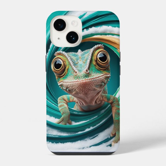 Capinha de Celular Camaleão: Estilo e Proteção  (Verso)