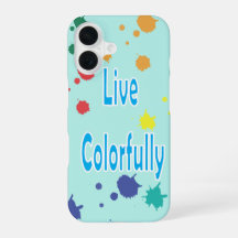 Capinha de Celular com Efeito de Tinta Colorida Mo