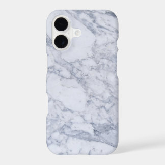 Capinha de Celular com Padrão de Mármore Branco