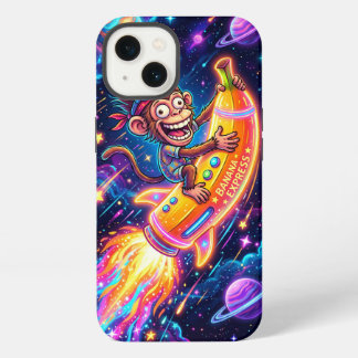Capinha de Celular Macaco Pilotando um Foguete de 