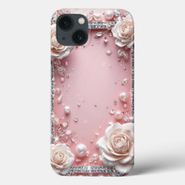 Capinha de Celular Rosas Cor-de-Rosa em Moldura El