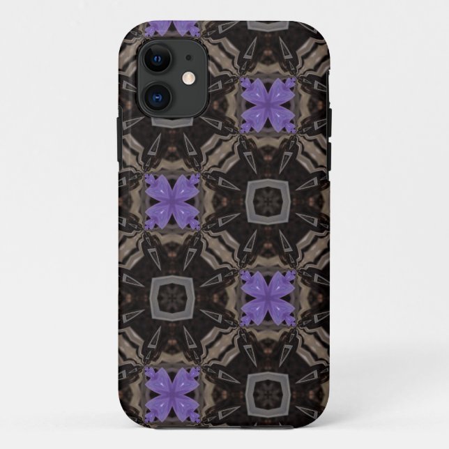 Capinha de Flores Roxas para iPhone5 (Verso)