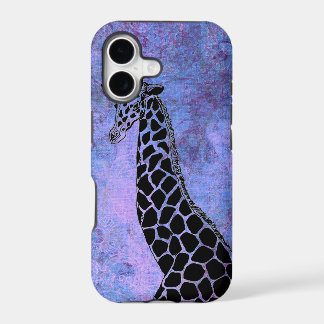 Capinha de iPhone 5/5S Girafa Roxo/Azul II